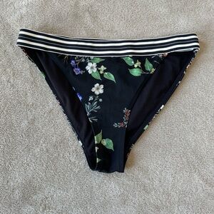 Floral Striped Bikini Bottom